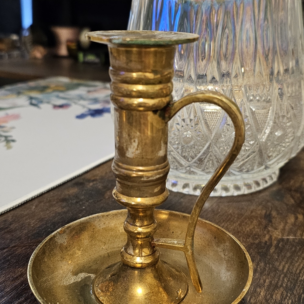 Vintage Brass Candle Holder